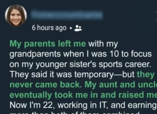 My parents abandoned me for my sister — Then returned 12 years later on Christmas
