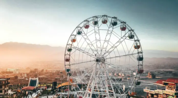 Terrifying moment theme park ride detaches mid-air