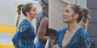 Jennifer Lopez’s reaction to a fan trying to touch her while leaving the house