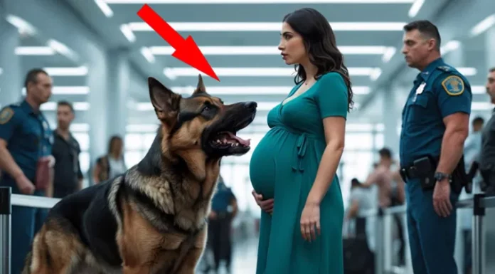 Pregnant woman relentlessly harassed by a K9 dog