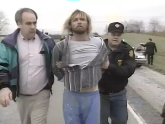 The arrest of serial killer Glen Rogers.