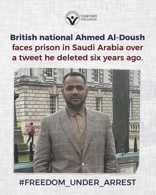 The charges that led to prison time may be over a 2018 tweet he made about the political situation in Sudan, with no mention of Saudi Arabia.