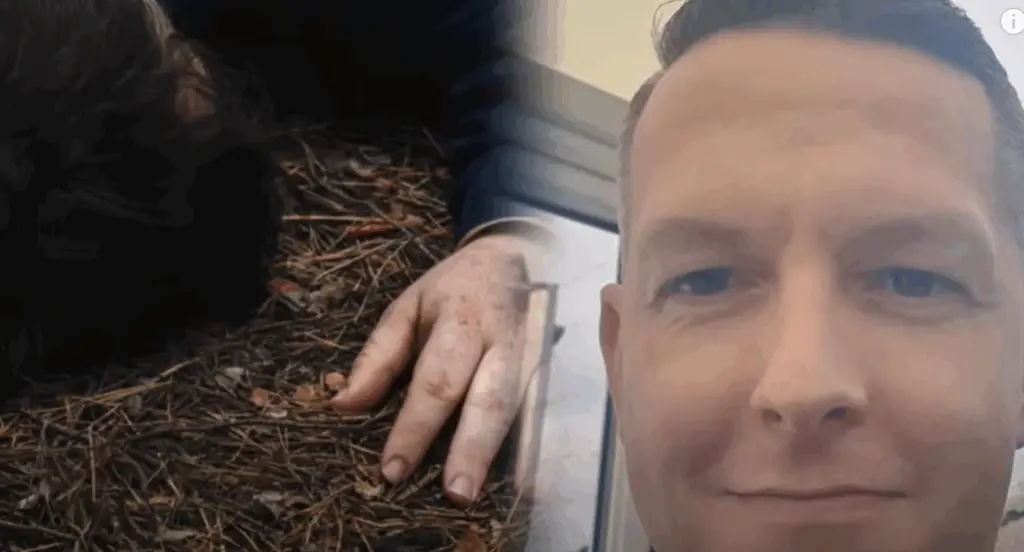 Dog saying goodbye to dying officer suddenly senses something odd and stops the doctor.