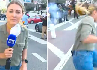Reporter shot by police while filming LA riots