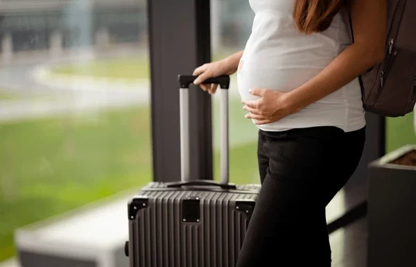 Service dog leapt at the baby stroller in the airport