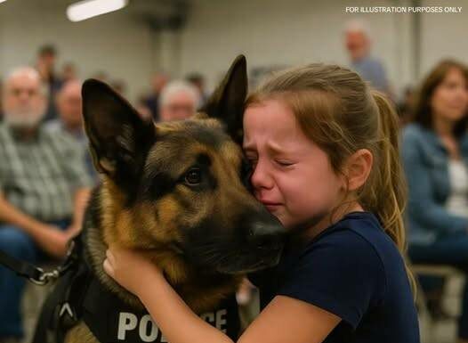 Little girl walks into police dog auction alone — what followed brought everyone to tears