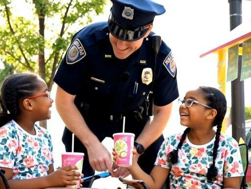 Neighbor calls the cops on two little girls selling lemonade — but she picked the wrong officer