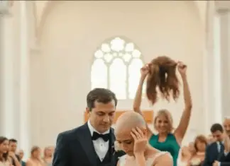 During the wedding, my mother-in-law came over and ripped my wig off