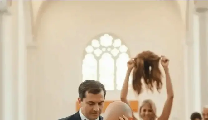 During the wedding, my mother-in-law came over and ripped my wig off