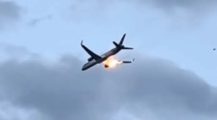 Shocking footage captures flames bursting from a plane’s engines as terrified passengers describe sending ‘goodbye texts’
