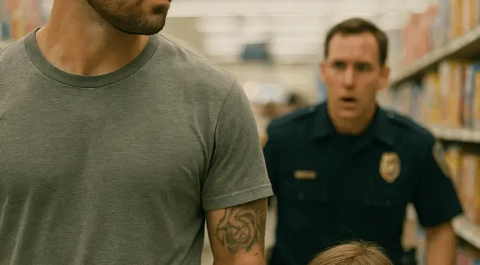 The little girl lifted her hand with all five fingers spread — but it wasn’t a simple greeting