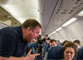 Passenger told me to hide with my baby – he regretted it when he saw who took my seat