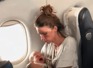 Passenger told me to hide with my baby – he regretted it when he saw who took my seat