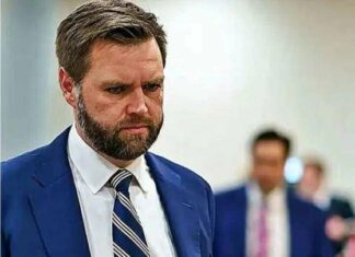 JD Vance with tears in their eyes