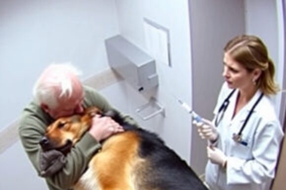 Just before being put down, the dog hugged his owner — what followed was incredible