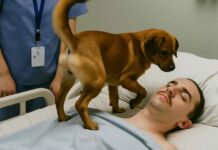 Doctors were about to turn off the young officer’s life support when his dog was allowed to say goodbye — and something unexpected happened