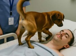 Doctors were about to turn off the young officer’s life support when his dog was allowed to say goodbye — and something unexpected happened