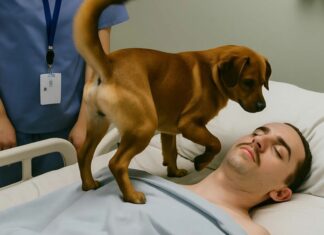 Doctors were about to turn off the young officer’s life support when his dog was allowed to say goodbye — and something unexpected happened