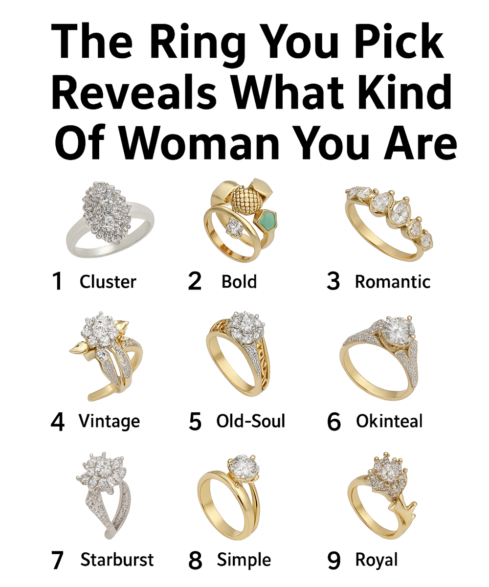 The ring you pick reveals what kind of woman you are
