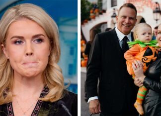 Social media reacts to Karoline Leavitt allegedly ‘photoshopping’ her older husband