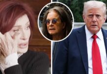 Sharon Osbourne breaks down in tears listening to voicemail Donald Trump left her about Ozzy’s death