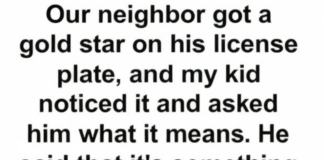 The meaning behind a gold star license plate