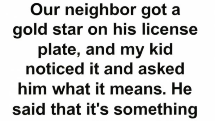 The meaning behind a gold star license plate