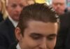 A single detail in Barron Trump’s inauguration photo has fans buzzing