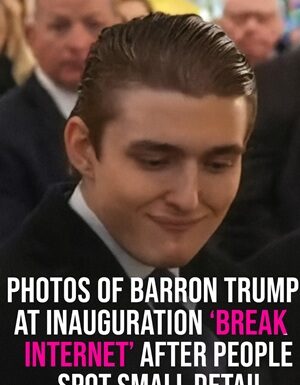 A single detail in Barron Trump’s inauguration photo has fans buzzing