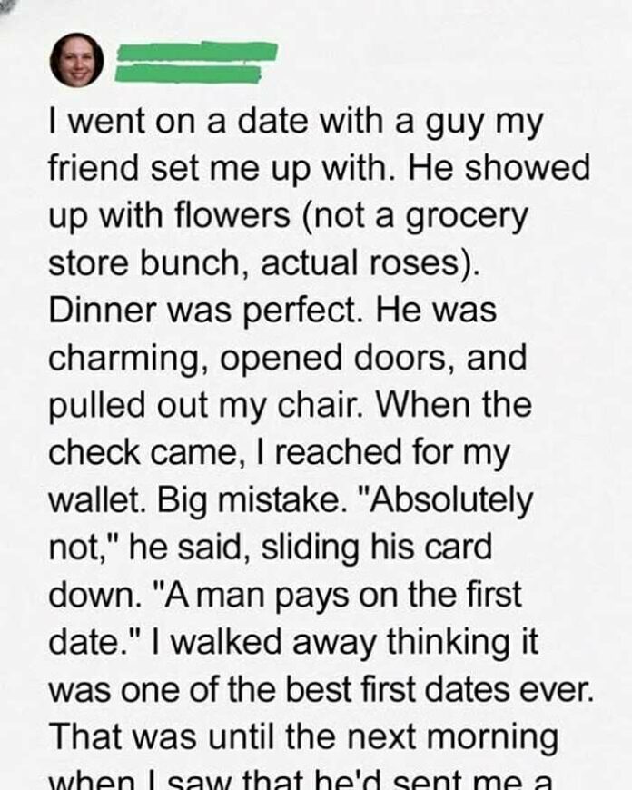 He Paid for Dinner… Then Sent a Disturbing ‘Bill’