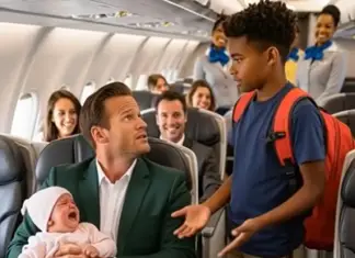 The billionaire’s baby was crying the entire flight… until a young child did something completely unexpected