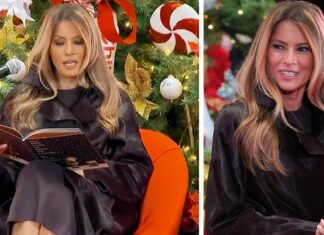 Melania Trump mocked online after she is seen ‘struggling to read Christmas book’ at Children’s Hospital