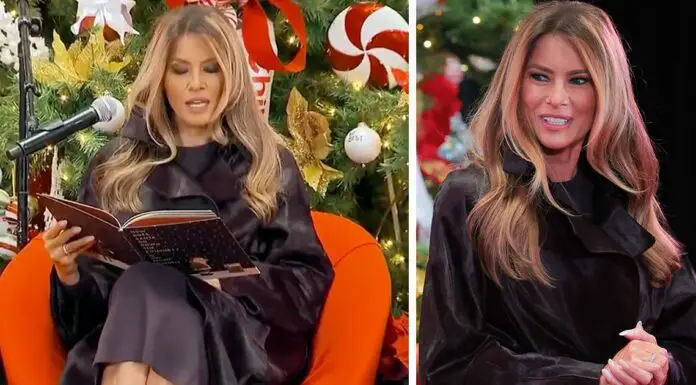 Melania Trump mocked online after she is seen ‘struggling to read Christmas book’ at Children’s Hospital