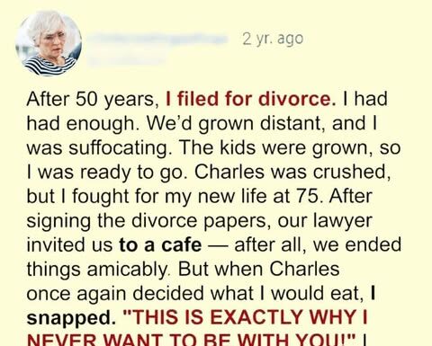Fifty Years of Marriage, One Request for Freedom… and a Goodbye I Never Saw Coming