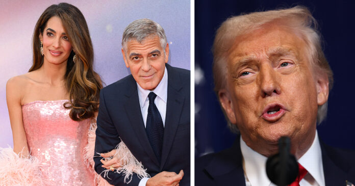 George Clooney hits back at Donald Trump with scathing response after he slammed actor over French citizenship