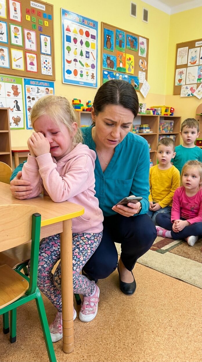 Five-year-old girl won’t sit at school — teacher sees something wrong with her skirt, cries, and calls 911