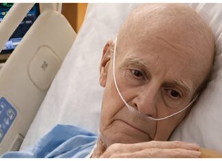 The old man, his bed, and a faithful dog