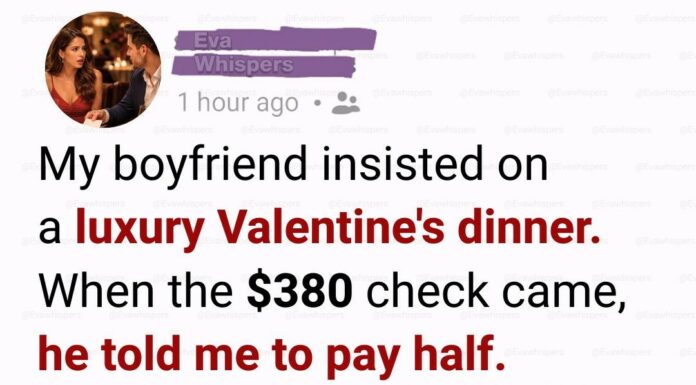 A Valentine’s dinner that revealed everything: how a test ended seven years together