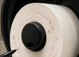 Public restroom warning: avoid using toilet paper that has any suspicious marks or stains