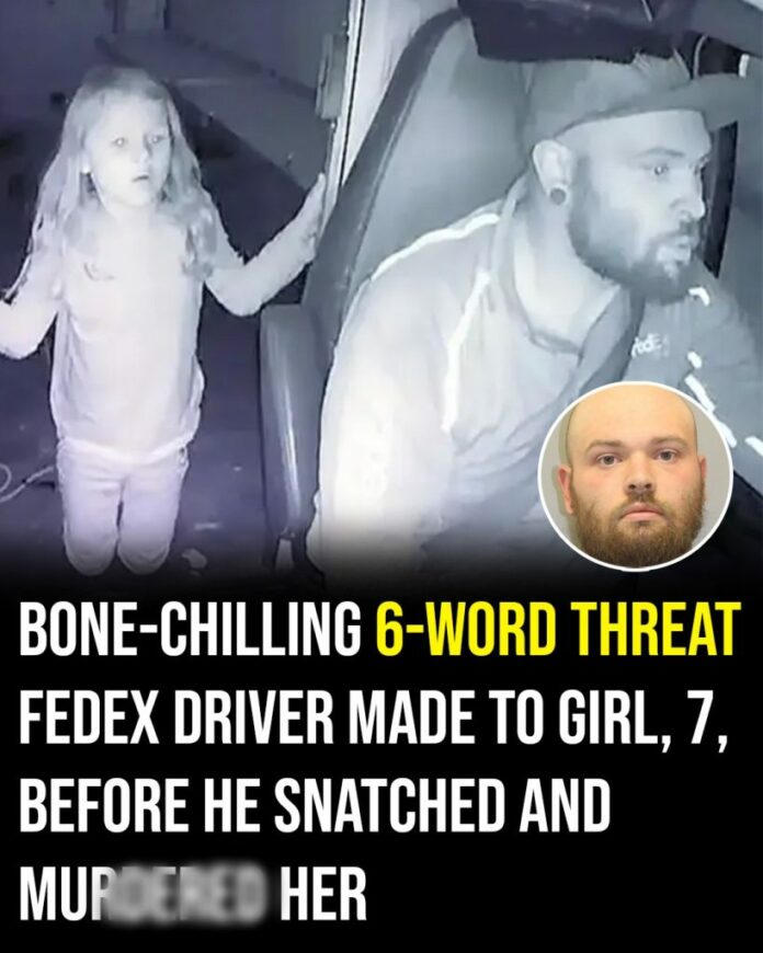 Heartbreaking final image shows 7-year-old girl inside FedEx truck before she was murdered
