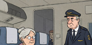 A woman was flying from Melbourne to Brisbane