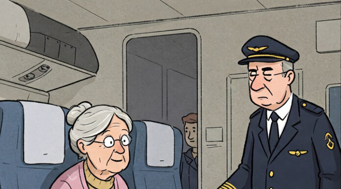 A woman was flying from Melbourne to Brisbane