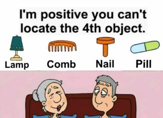 Can you find the lamp, the comb, the nail, and the pill?