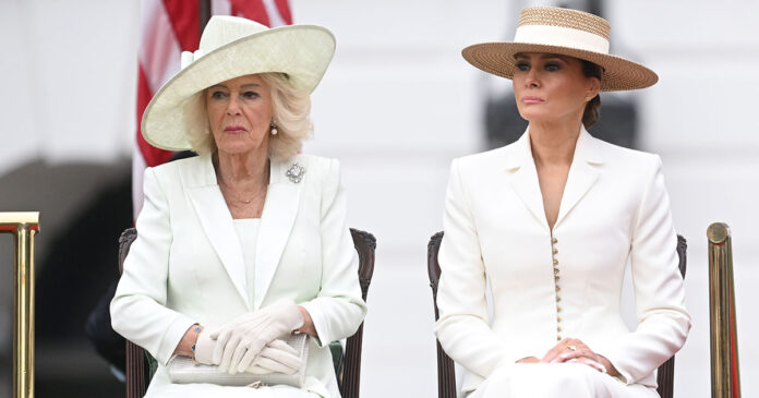 Lip reader reveals Queen Camilla’s ‘naughty’ remark that left Melania speechless