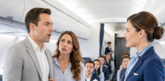 My husband boarded a flight with his mistress, never imagining I’d be serving karma from first class