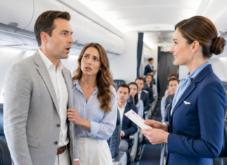 My husband boarded a flight with his mistress, never imagining I’d be serving karma from first class