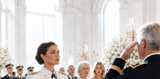 Pregnant mistress gets front row at ex’s military funeral, until the general walks right past her