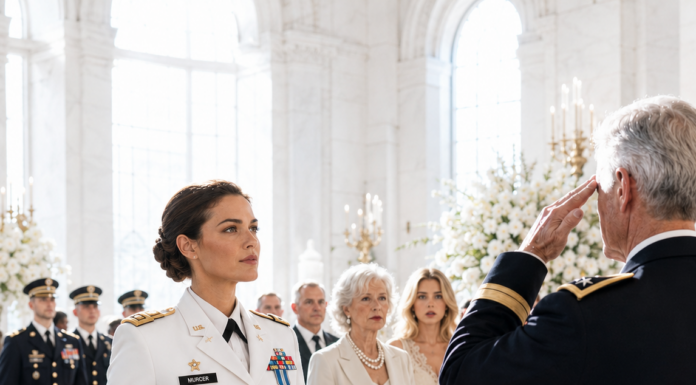 Pregnant mistress gets front row at ex’s military funeral, until the general walks right past her