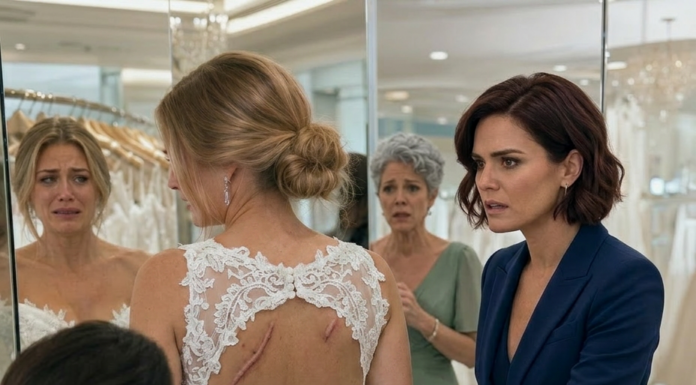 At the bridal shop, I noticed marks on my sister’s back — She feared canceling the wedding because of his powerful family