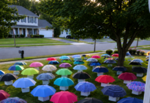 My son handed his umbrella to a pregnant woman during a storm — the following morning, 47 umbrellas covered our yard, each paired with a numbered box